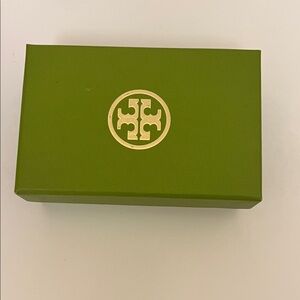 Tory Burch Olive Box with Gold Emblem